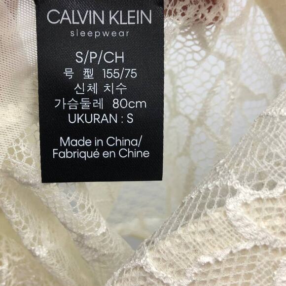 CALVIN KLEIN BLACK FAN LACE UNDERWIRE BODYSUIT IVORY - Picture 4 of 5